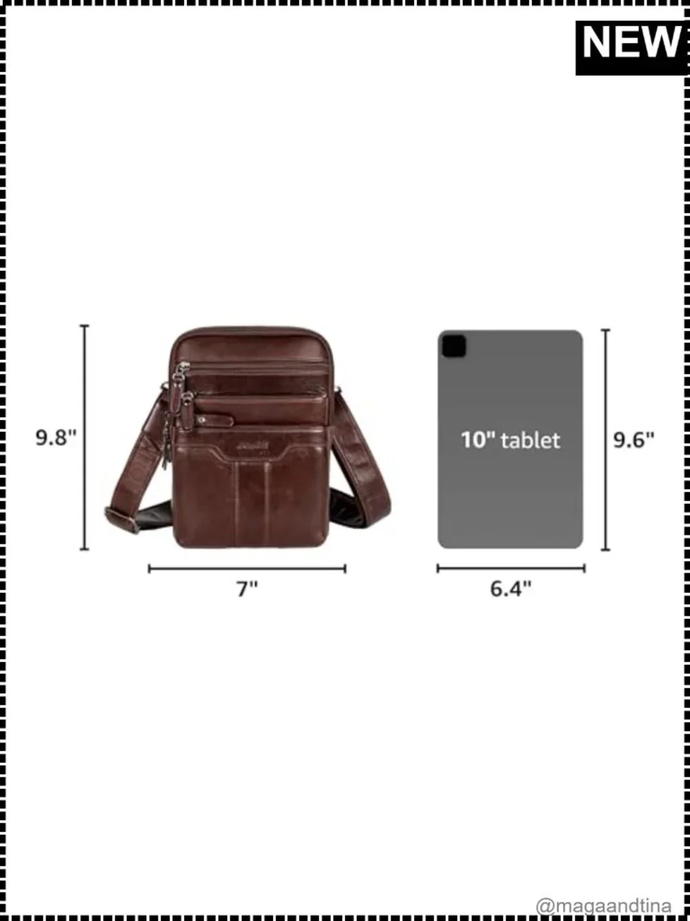 N/A leather messenger